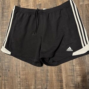 Adidas Women's Athletic Shorts Black with White Accents